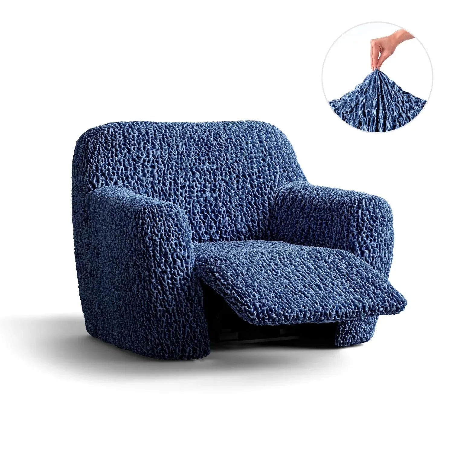 Goffrato Velvet Reclining Armchair Slipcover - Soft Stretch Furniture Protector for Living Room, Bedroom & Home Theater