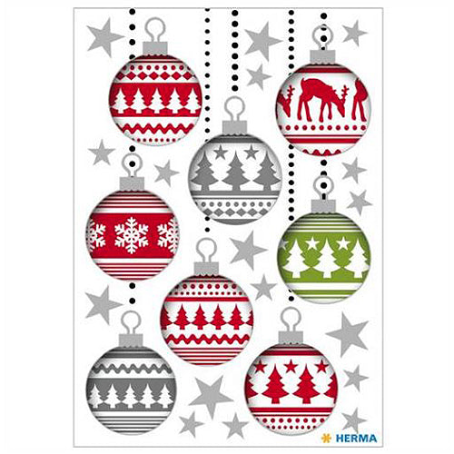 Christmas Tree Ball Stickers - 15269 Pack - Holiday Decoration Stickers for DIY Crafts, Scrapbooking & Gift Wrapping
