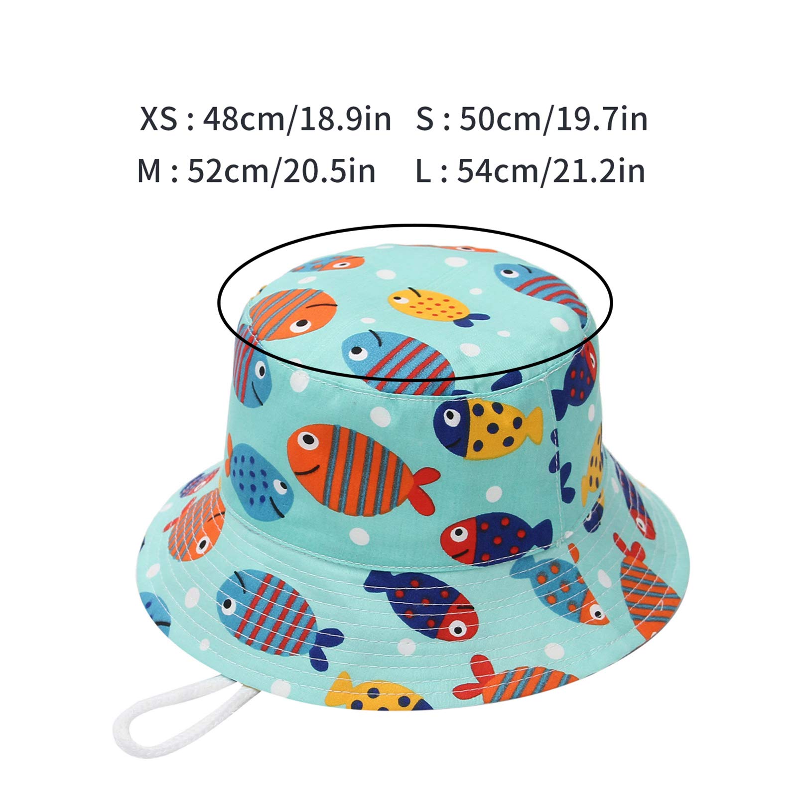 Baby Sun Hat for Boys & Girls - UPF 50+ Wide Brim Bucket Hat for Toddlers & Kids - Summer Sun Protection Outdoor Beach, Park & Playtime
