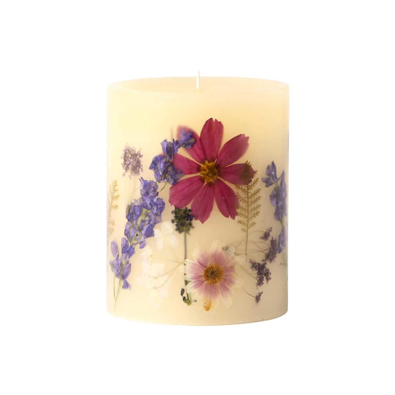 Rosy Rings Round Botanical Candle Roman Lavender - 200 Hour Burn Time, Natural Aromatherapy Candle for Relaxation, Home Decor & Gift, 6.5