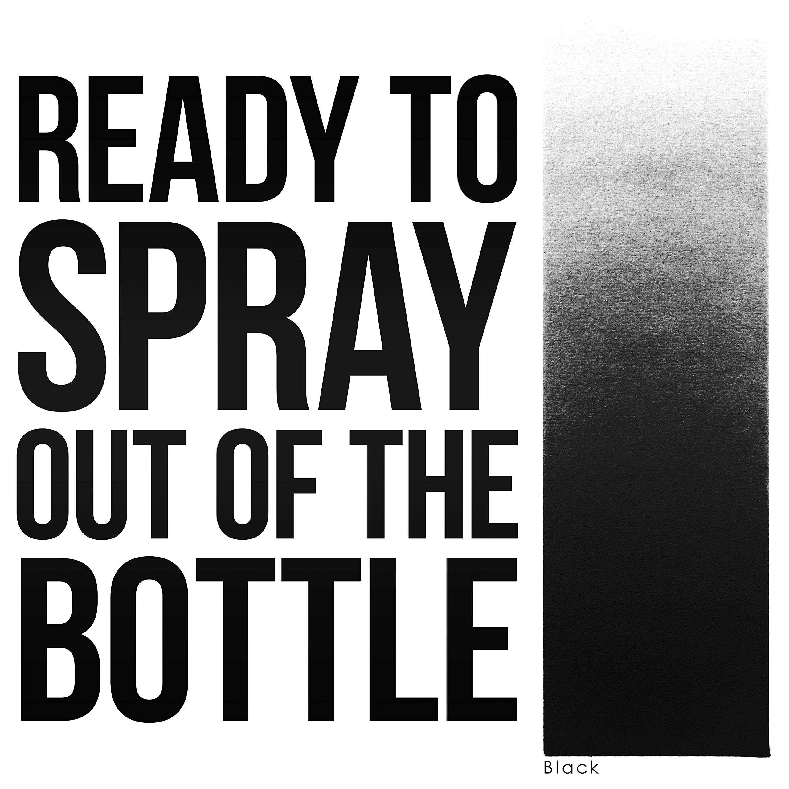 Custom 1-Oz Black Water-Based Airbrush Body Paint - Professional Face & Body Art Makeup for Halloween, Cosplay & Costume Parties