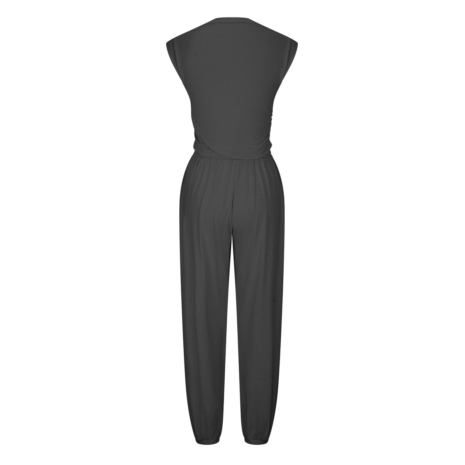 Women's 2-Piece Casual Lounge Set - Cropped Top & Sweatpants Tracksuit with Pockets, Solid Color Loose Athletic Outfit for Home, Yoga, Gym & Streetwear Fashion