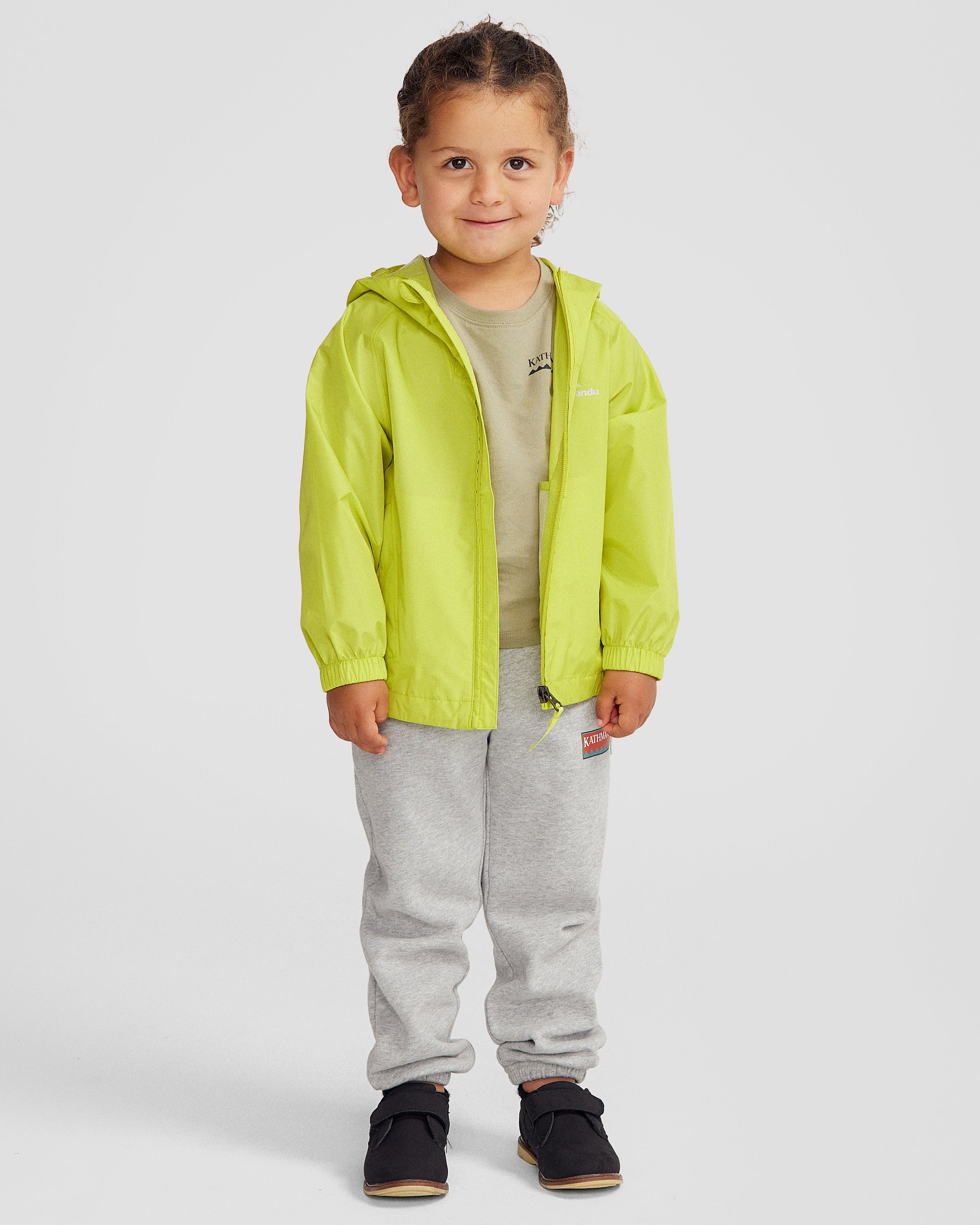 Kids Pocket it 2L Waterproof Rain Jacket v4 - Bright Moss Green | Lightweight Outdoor Windbreaker for Boys & Girls | Perfect for School, Hiking & Playtime