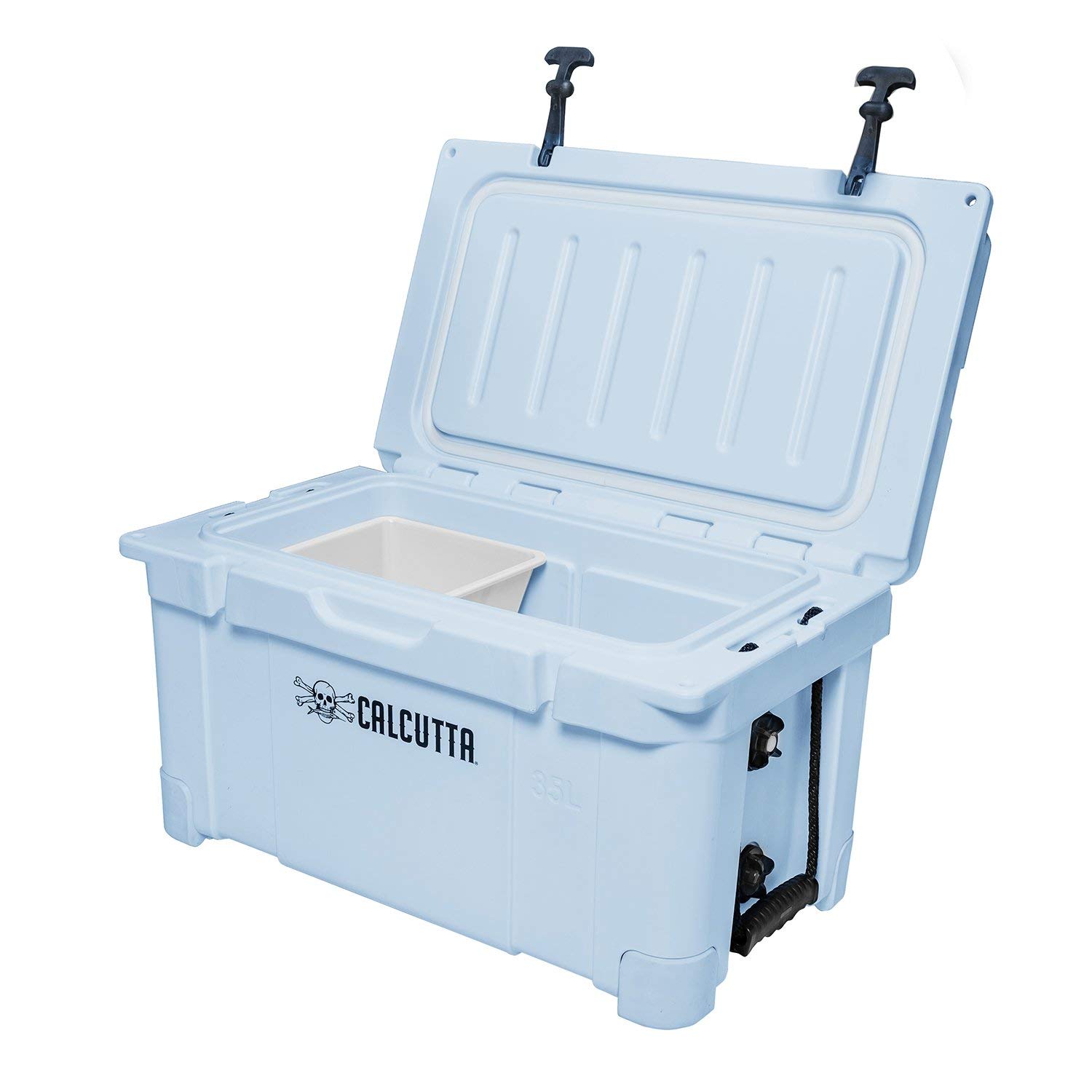 Calcutta Hard Cooler - 5-Day Ice Retention Insulated Outdoor Ice Chest for Fishing, Boating & Camping | 35L Portable Cooler with Drain Plug & Built-in Light | Perfect for Beach Trips, Tailgating & Outdoor Adventures