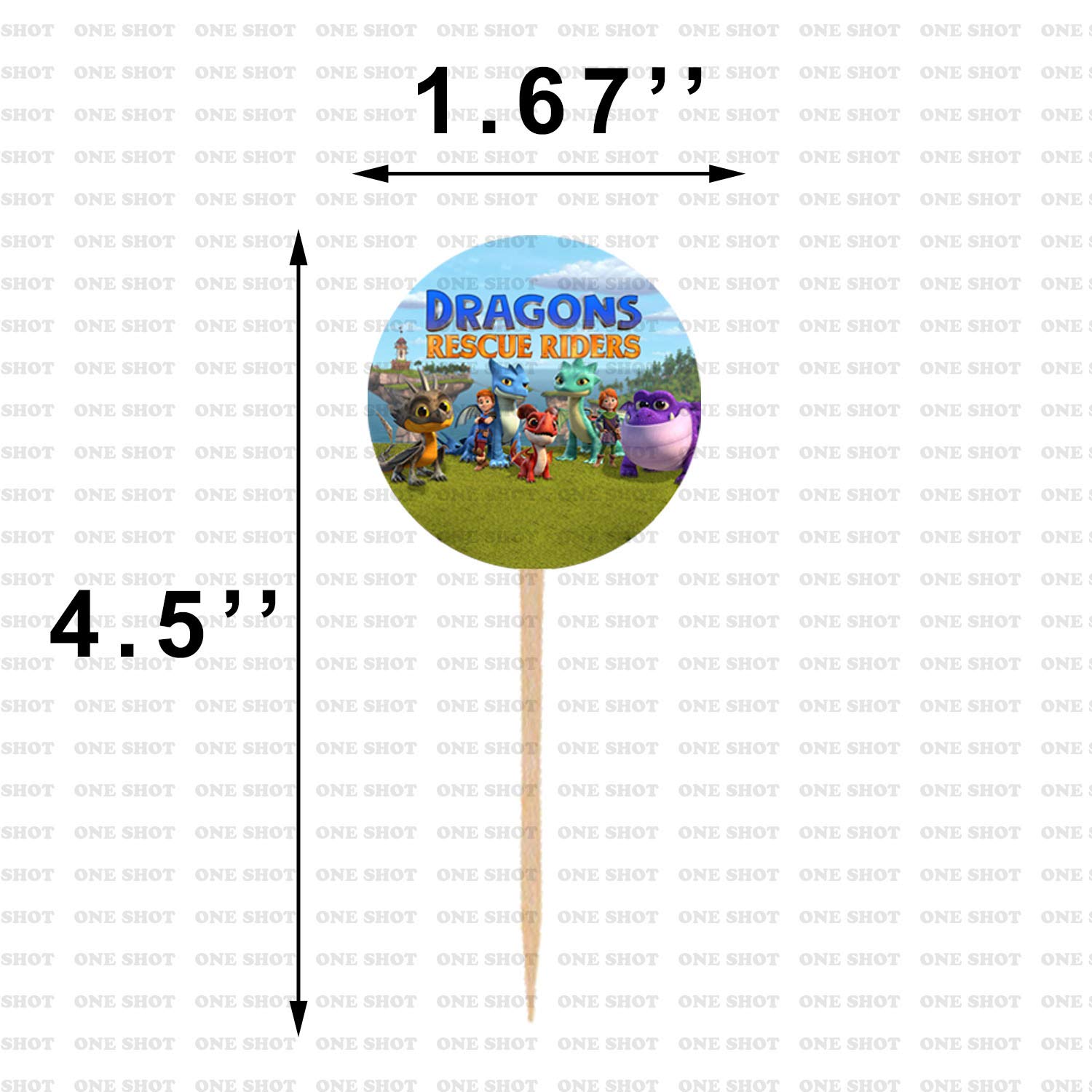 Rescue Riders Cupcake Toppers - 24pcs Birthday Party Decorations for Kids, Cake Decorating Supplies for Baby Shower, Wedding & Celebration - Fun Dragon-Themed Cake Toppers for Desserts and Baking