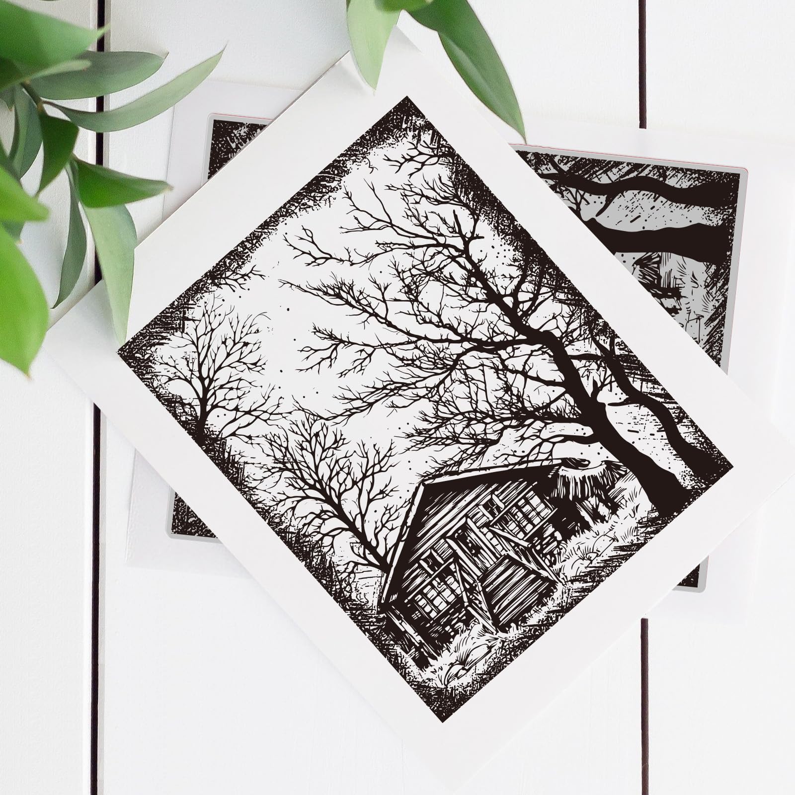 GLOBLELAND Winter Woods Cling Rubber Stamp Set - 8.6×7 Inch DIY Scrapbooking Stamps for Card Making, Photo Albums & Craft Decorations | Perfect for Holiday Greetings, Memory Books & Handmade Gift Projects