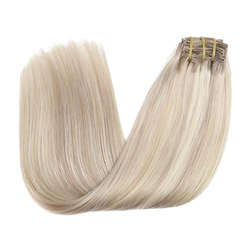 Silky Straight Clip-in Remy Human Hair Extensions for Women - 18 Inch Natural Black Hair Weft for Length & Volume - Perfect for Parties, Weddings & Daily Styling