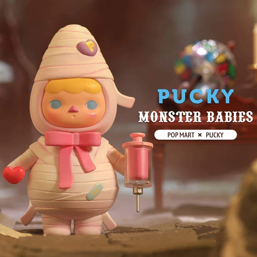 POP MART Pucky Monster Babies Series Blind Box Collectible Figures - Cute Vinyl Toys for Display, Gift Giving & Anime Collections