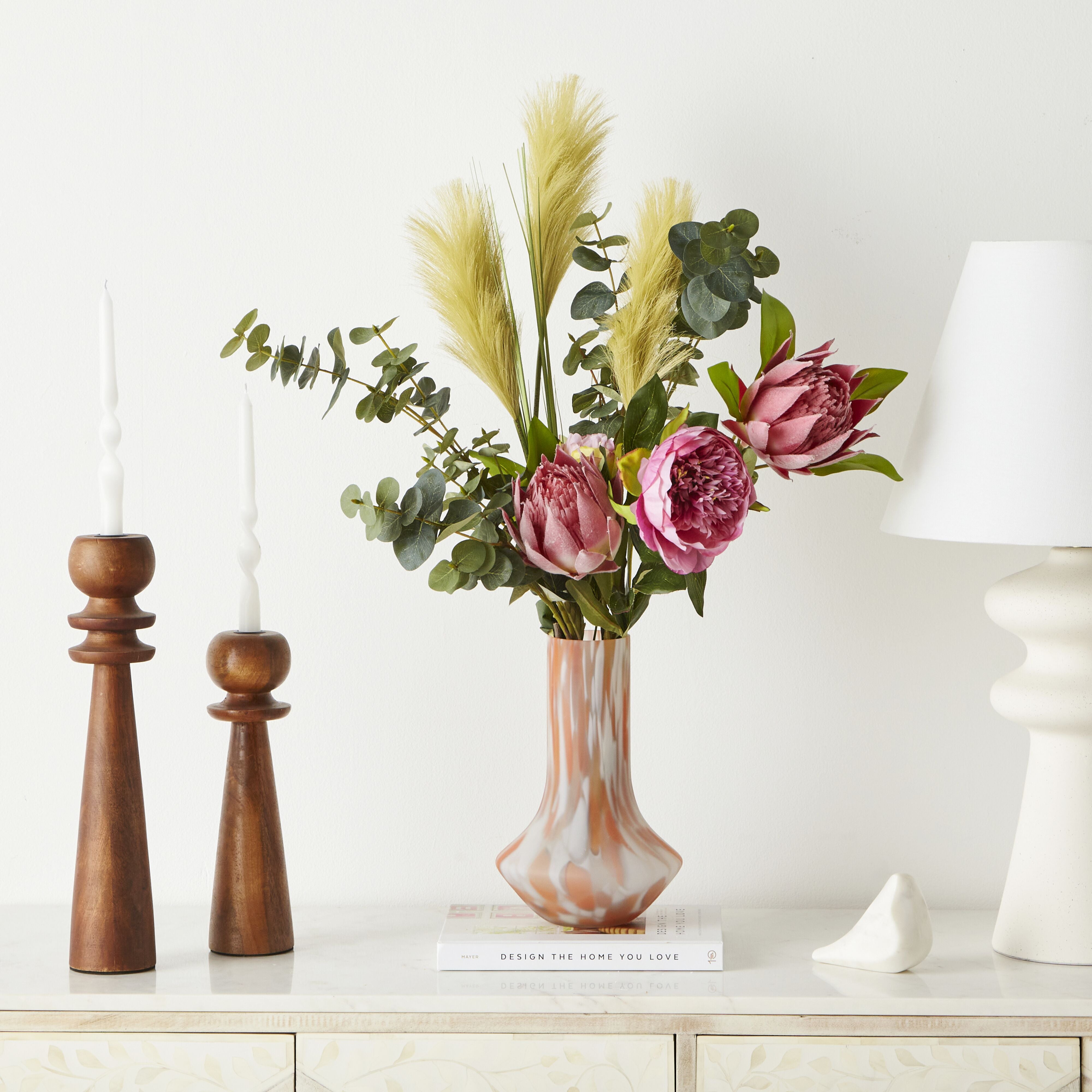 Premium 97cm Artificial Blume Protea Stem - Realistic Silk Flower for Home Decor, Wedding Bouquets, and Floral Arrangements