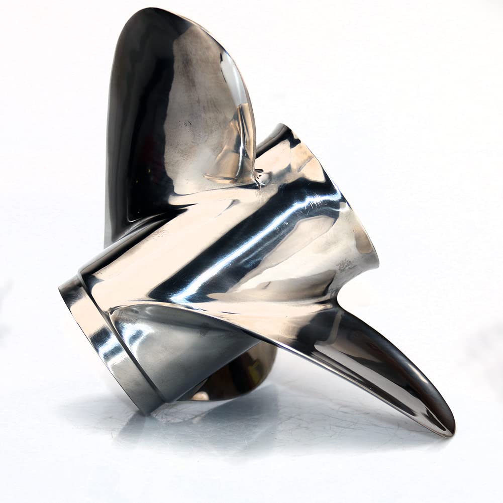 Boatman 10.5x13 Outboard Propeller for Mercury Boat Engine 25-70 HP - 13 Spline Tooth Aluminum & Stainless Steel Replacement - Perfect for Fishing, Boating & Water Sports