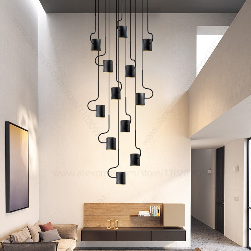 Vortex Hook Chandelier - Modern Crystal Ceiling Light Fixture for Dining Room, Bedroom & Living Room | Elegant Lighting Decor for Home & Office Spaces