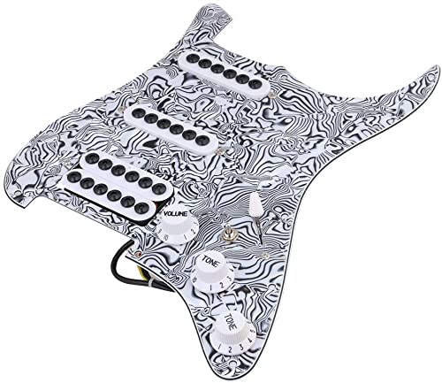 3-Ply SSH Loaded Prewired Humbucker Pickguard Pickups Set for ST Electric Guitar - Professional Upgrade Kit for Stratocaster Style Guitars - Perfect for Rock, Blues and Studio Recording