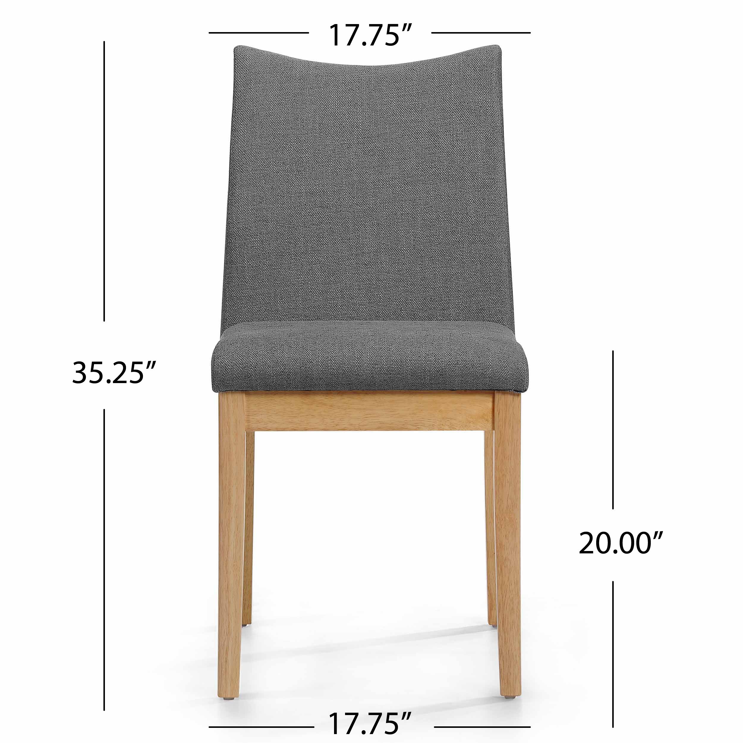 Modern Dining Chairs Set of 2 - Comfortable Kitchen Chairs with Padded Seat - Perfect for Dining Room, Kitchen, Breakfast Nook & Small Spaces