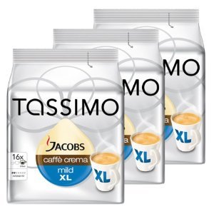 Jacobs Caffe Crema Mild XL Coffee Pods, Pack of 3 - Compatible with Most Single-Serve Coffee Makers - Perfect for Home, Office, or Travel Use