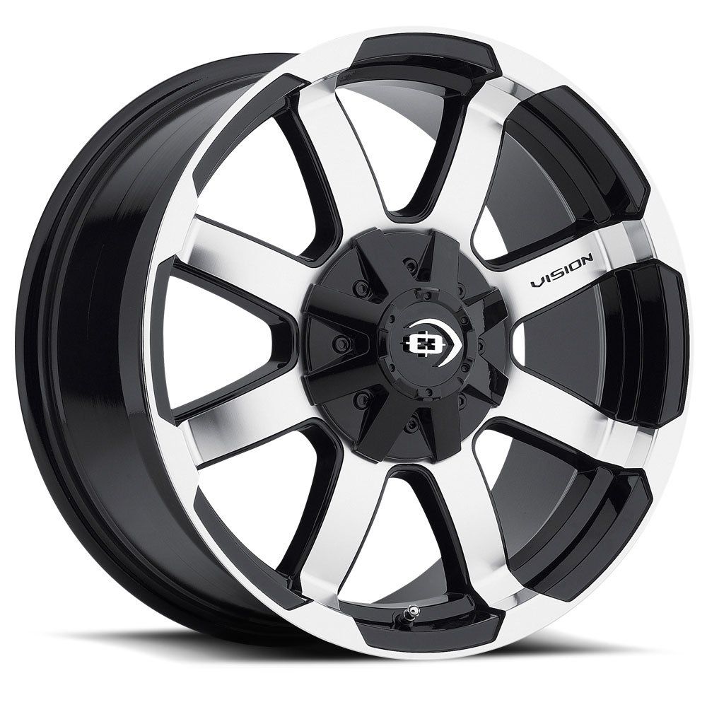 VALOR 18x8.5 Inch Gloss Black Machined Face Wheels - 170 ET0 C/B 110 Bolt Pattern - Premium Alloy Rims for Trucks, SUVs & Off-Road Vehicles - Perfect for Street Performance & Custom Car Upgrades