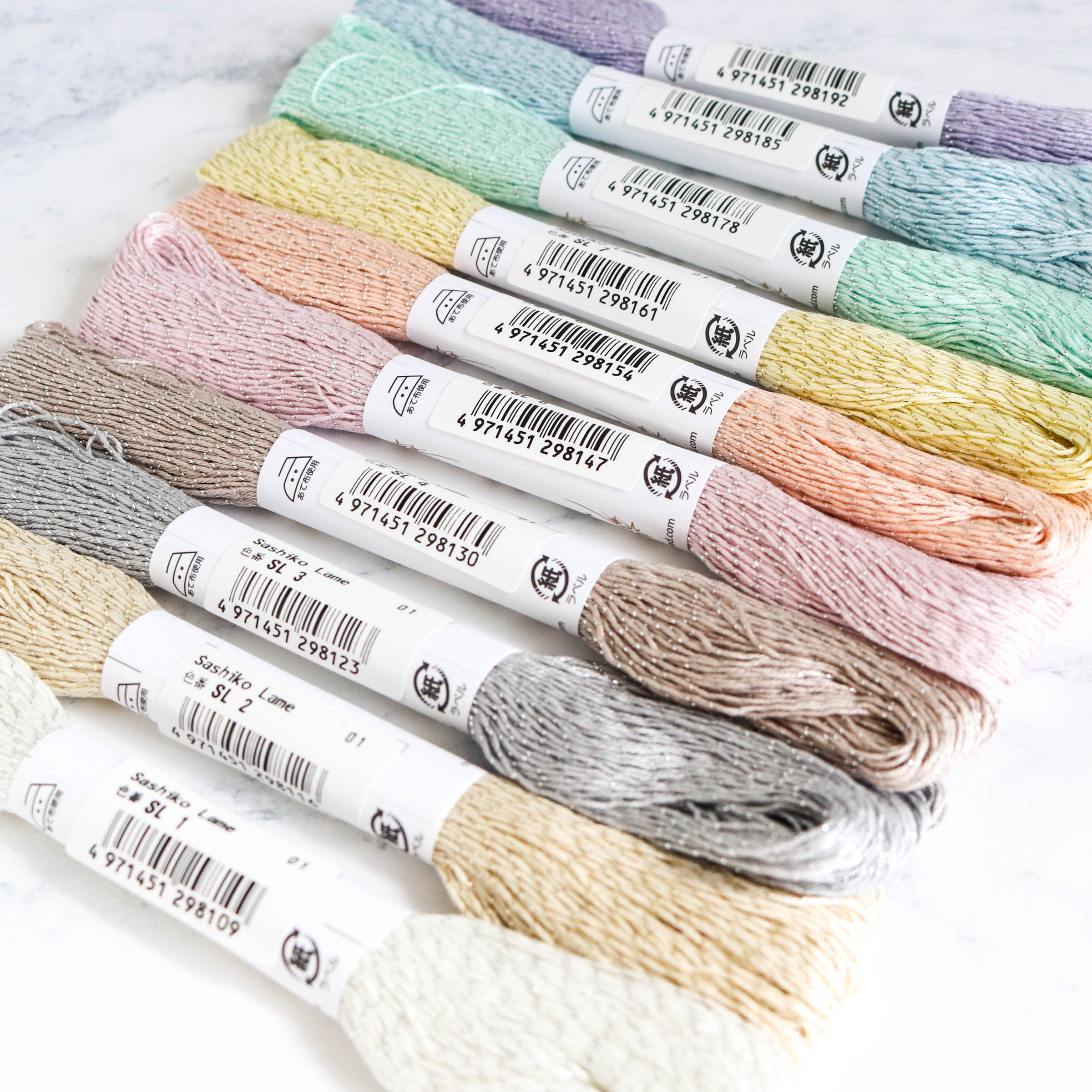 Japanese Lamé Sashiko Embroidery Thread - Flamingo Pink (#SL5) for Hand Sewing, Quilting, and DIY Craft Projects