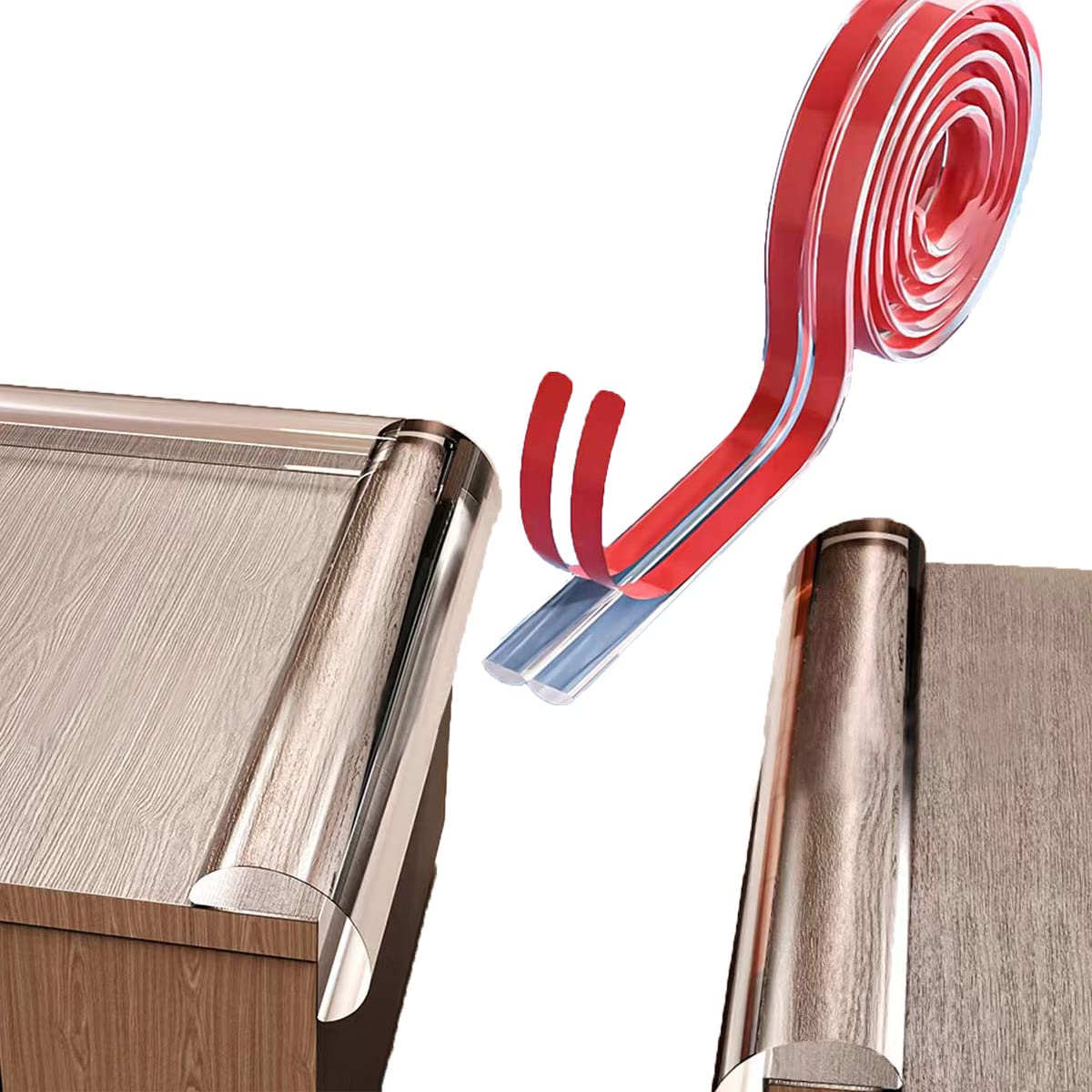 Baby Proofing Corner Protectors - Clear Soft Silicone Edge Guards with Strong Adhesive for Tables, Cabinets, Drawers - Child Safety Home Protection for Sharp Furniture Corners