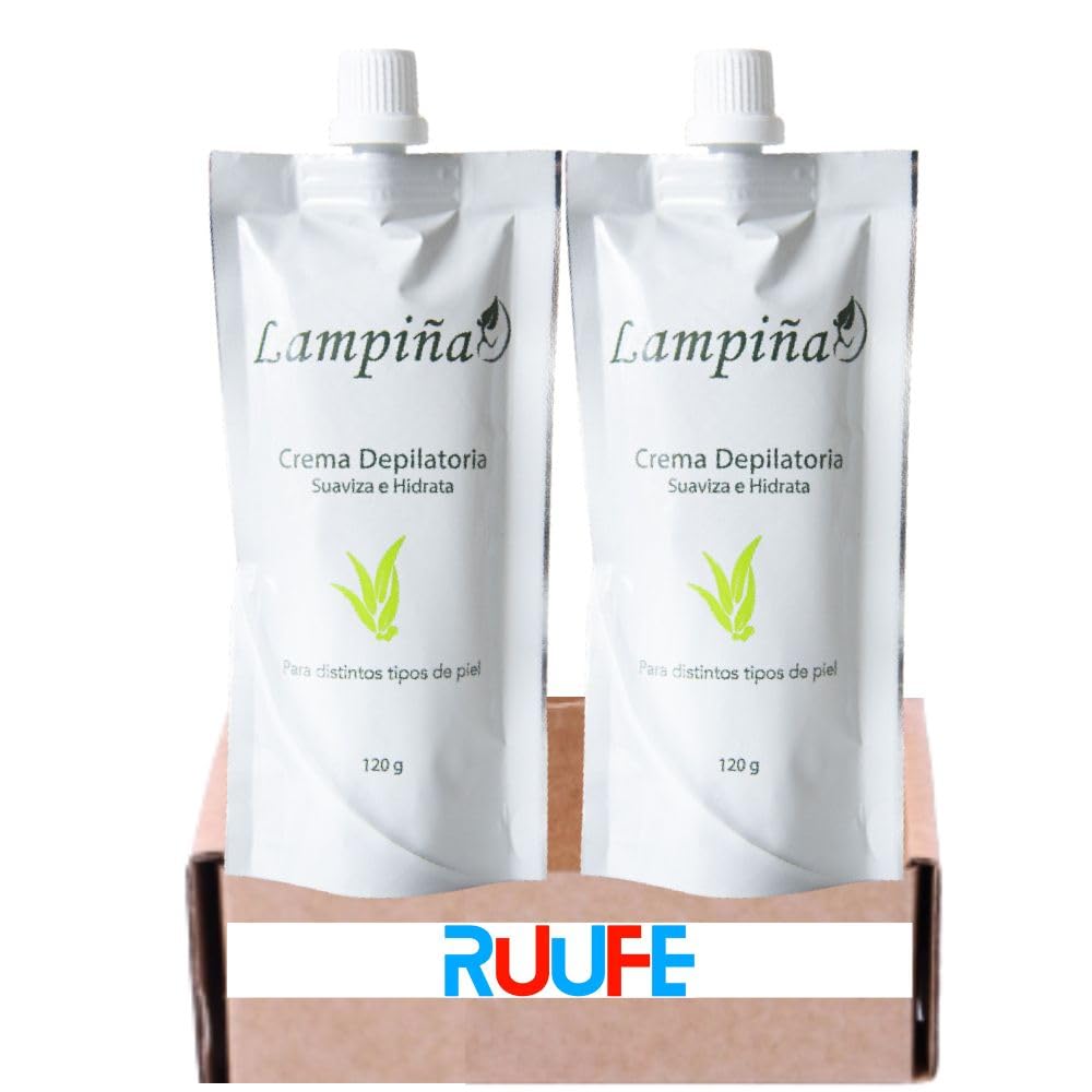 RUUFE Hair Removal Cream (2 Pack) 120g Each - Body Depilatory Cream - Smooth & Hydrating Formula - For Women & Men - Armpits, Bikini Line, Legs, Chest, Back - Painless Hair Removal at Home for Smooth Skin