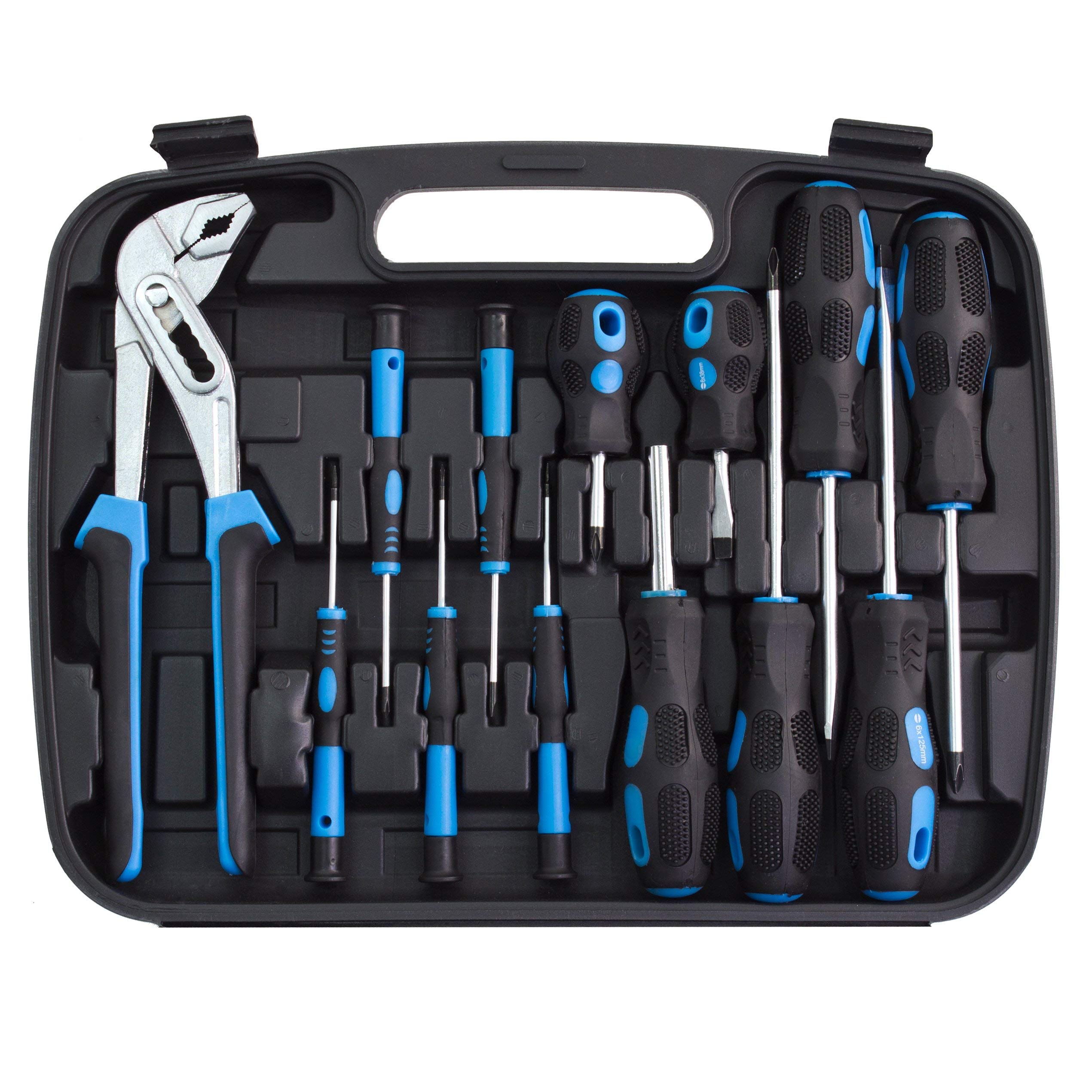 57-Piece Tool Kit with Carry Case - Hammer, Screwdriver, Socket Set & More for DIY Projects, Home Repairs, and Automotive Maintenance