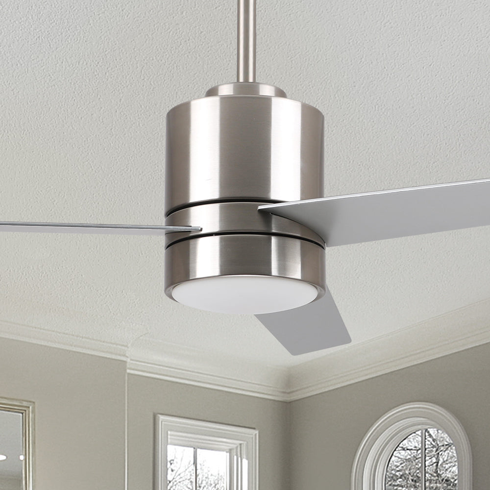 52 Inch Modern Smart Ceiling Fan with LED Light & Remote Control - Energy Efficient, Quiet Operation for Bedroom, Living Room, and Office