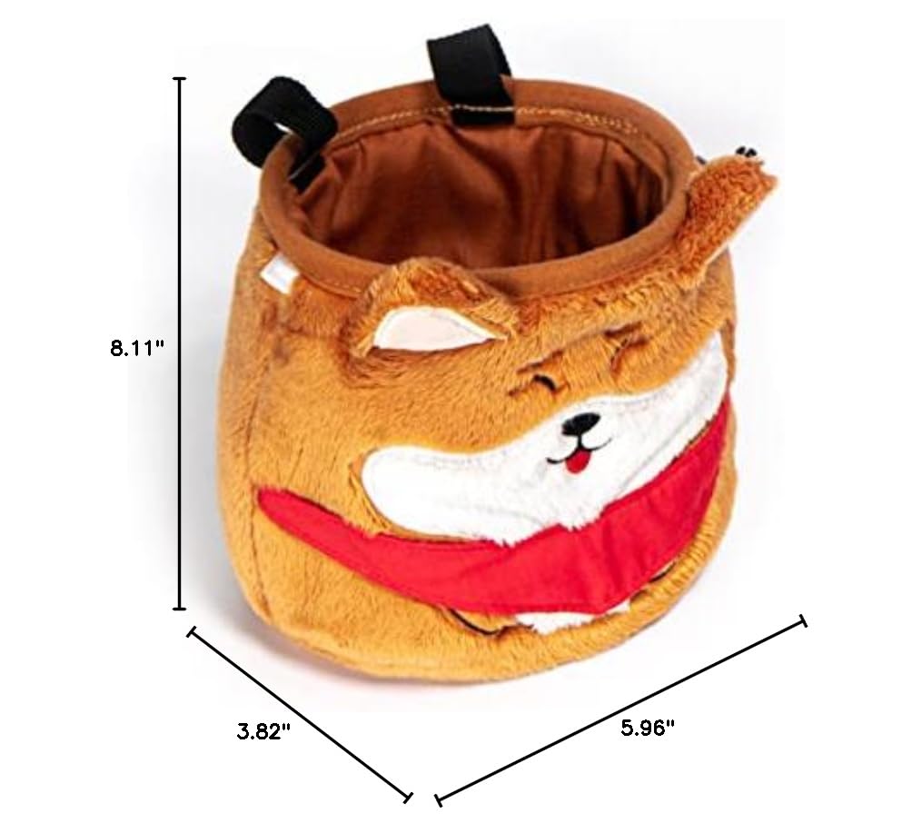 Shiba Inu Chalk Bag for Rock Climbing - Lightweight & Durable Chalk Holder for Bouldering, Gym Training - Perfect for Adults & Kids - Ideal for Outdoor Adventures & Indoor Workouts