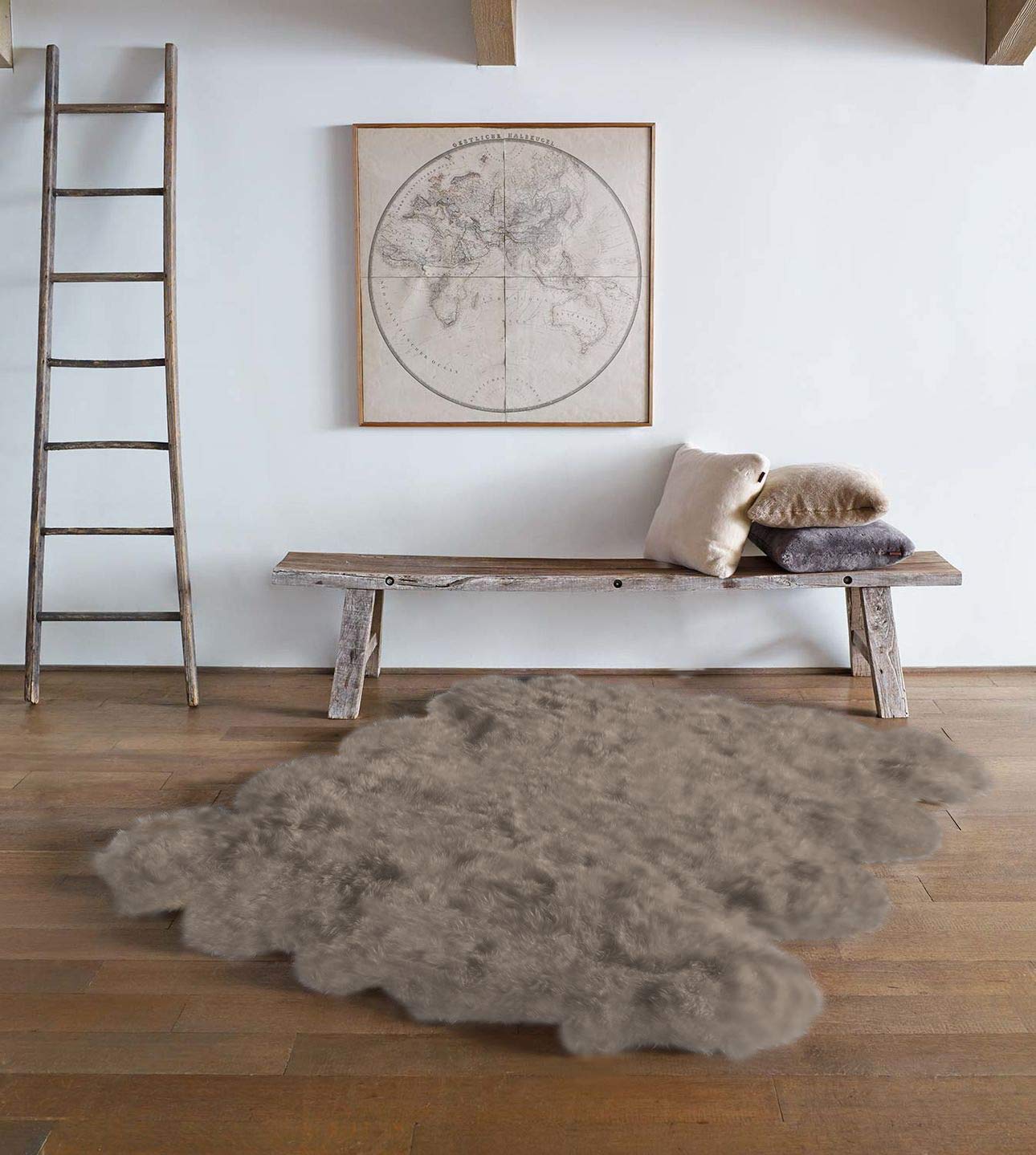 Premium New Zealand Sheepskin Rug - Soft Fluffy Wool Carpet for Bedroom, Living Room, Nursery - Natural Sheep Skin Throw Blanket for Chair, Sofa & Motorcycle Seat - Cozy Home Decor & Pet Bed Mat