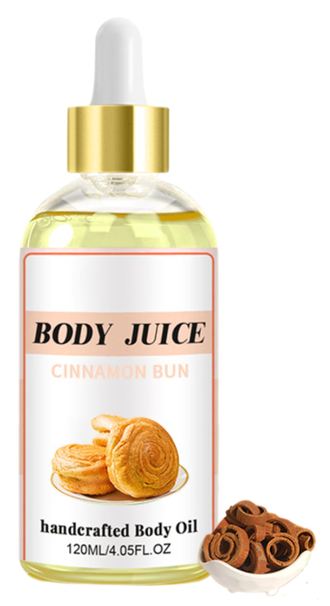 Strawberry Shortcake & Peach Scented Body Oil for Women - Hydrating & Moisturizing Skin Care with Cinnamon Bun Flavor - Perfect for Massage, Aromatherapy & Daily Skincare Routine