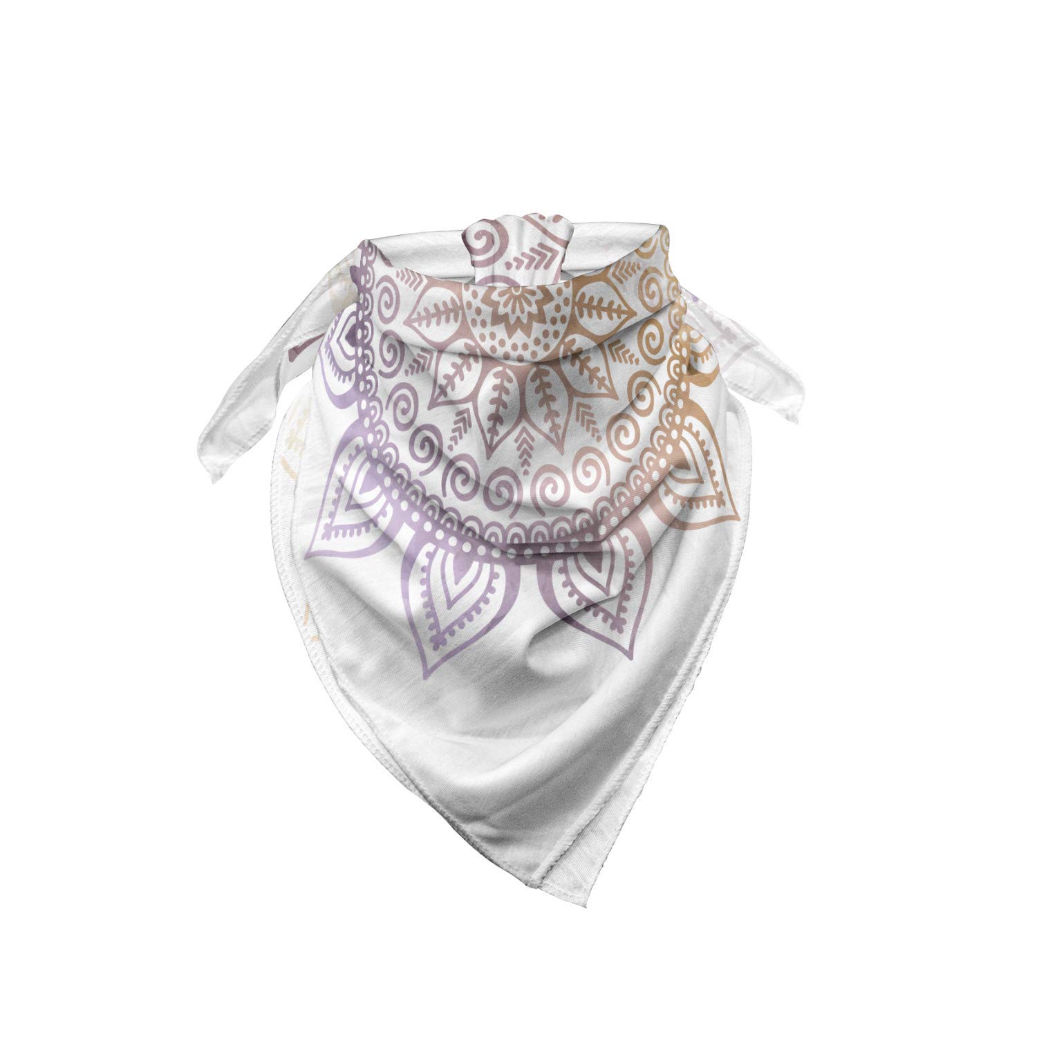Ambesonne Ombre Mandala Bandana - Unisex Head Scarf & Neck Tie for Men & Women - Perfect for Yoga, Music Festivals, and Outdoor Activities