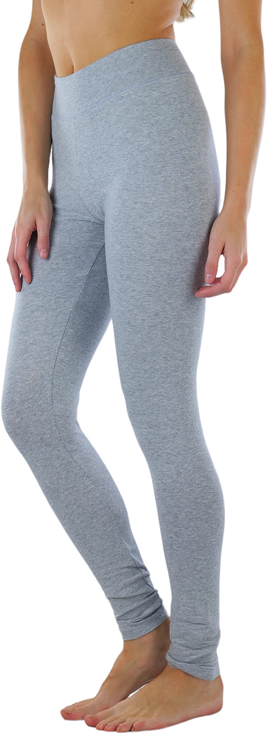 ToBeInStyle Women's Medium Weight Cotton-Spandex Leggings - Breathable, Stretchy & Comfortable for Yoga, Workouts & Everyday Wear