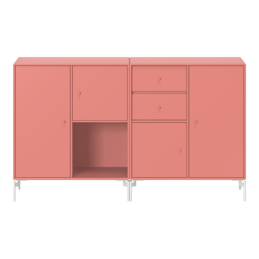 Modern Couple Sideboard with Sturdy Wooden Legs - Stylish Storage Cabinet for Living Room, Bedroom, or Entryway