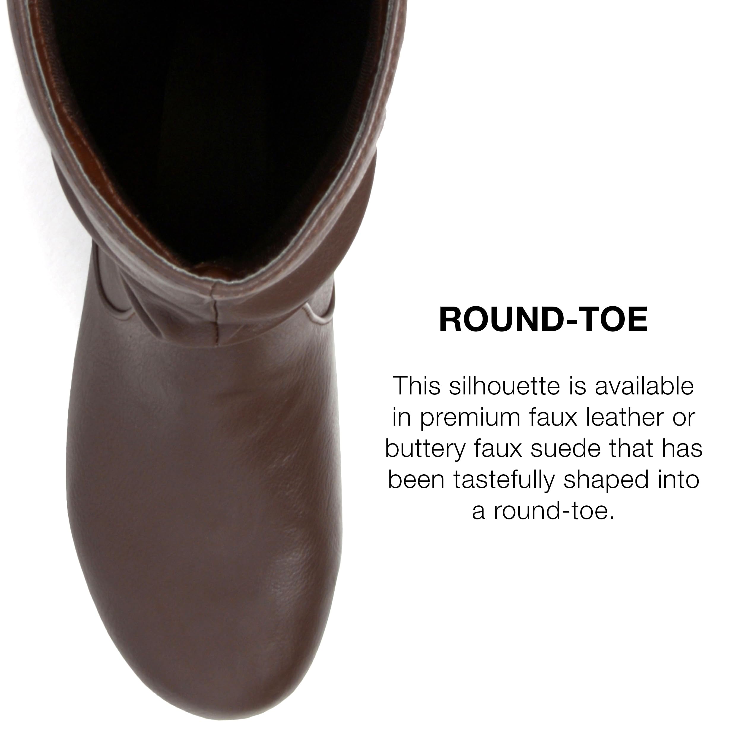 Journee Women's Jayne Round Toe Riding Boots - Comfortable Equestrian & Casual Boots for Everyday Wear | Perfect for Horseback Riding, Work & Winter Fashion