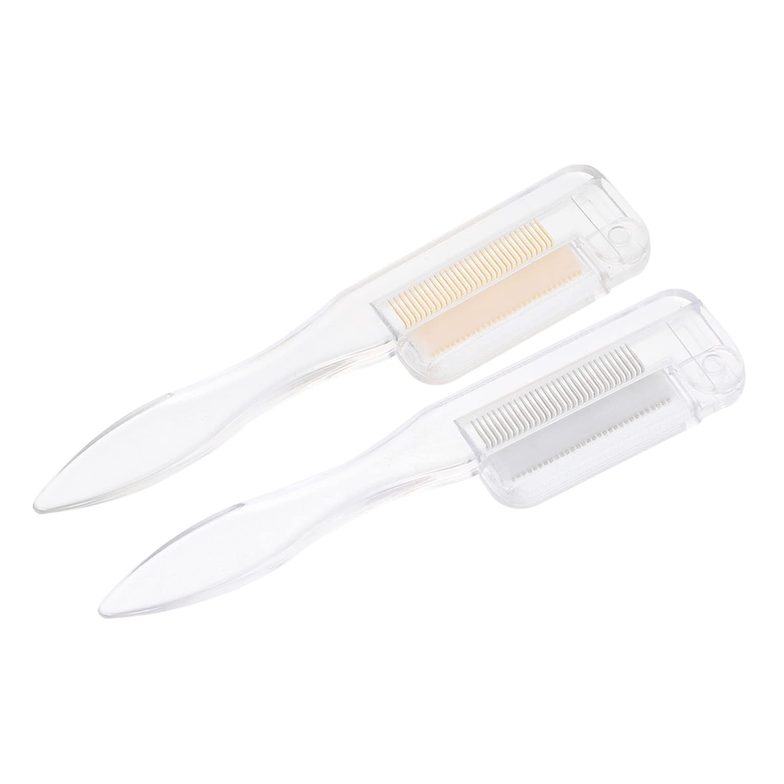 Lurrose Eyebrow Brush & Eyelash Comb Set - 2 Pack Metal Teeth Mascara Separator, Eyelash Extensions Tool, Makeup Brush for Perfect Lashes & Brows | Ideal for Professional Makeup Artists & Home Beauty Routines