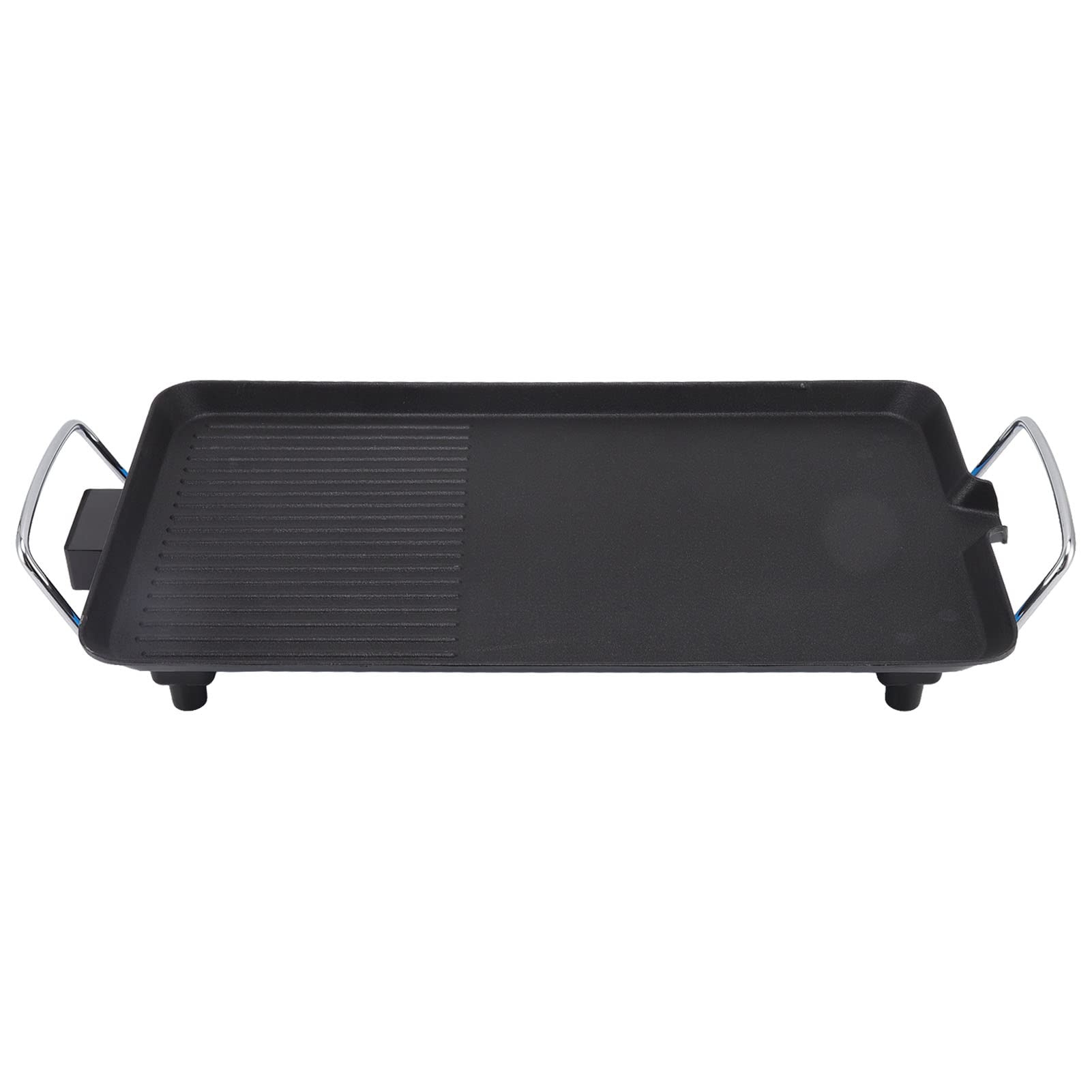 Non-Stick Electric Indoor Grill with Adjustable Temperature Control - Smokeless, Anti-Scald Design with Cool-Touch Handles for Healthy Cooking - Perfect for Apartments, Dorms, and Small Kitchens