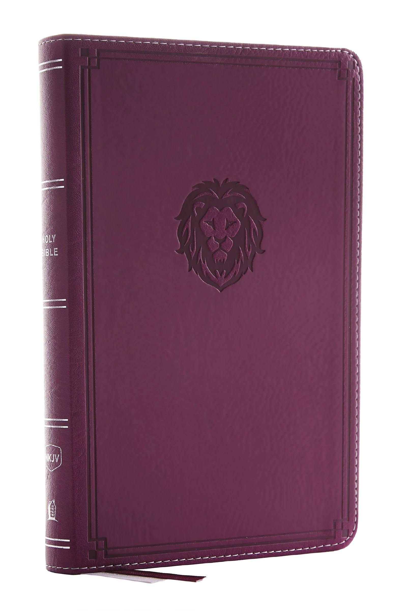 NKJV Thinline Bible Youth Edition - Leathersoft Cover, Purple, Red Letter Text, Comfort Print | Holy Bible New King James Version | Perfect for Church, Bible Study & Gift Giving