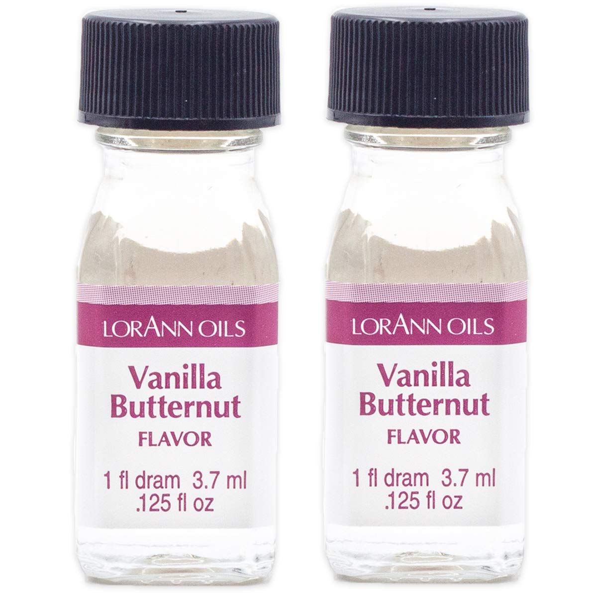 LorAnn Oils Super Strength Flavoring for Candy Making, Baking & Hard Candy - 4X Stronger Than Extracts - Vanilla Butternut Flavor Oil (Pack of 2, 0.125 fl oz) - Perfect for DIY Treats, Desserts & Homemade Candies