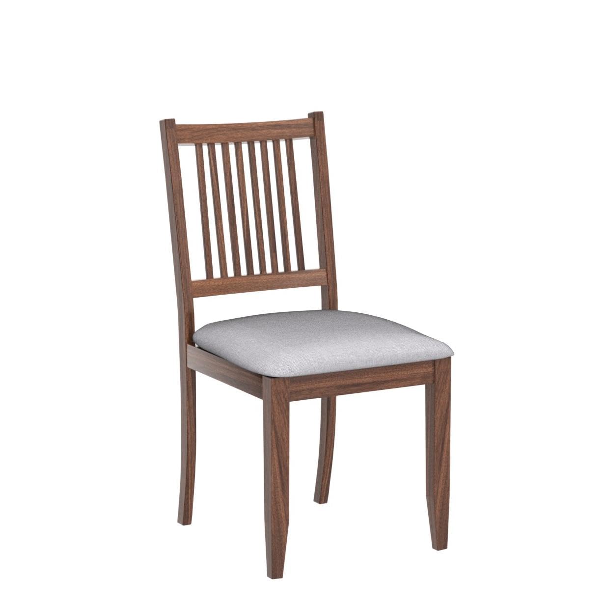 DUHOME Set of 2 Wooden Dining Chairs - Farmhouse Kitchen Chairs with Backrest & Upholstered Seat - Rustic Walnut Side Chairs for Dining Room, Living Room & Home Decor
