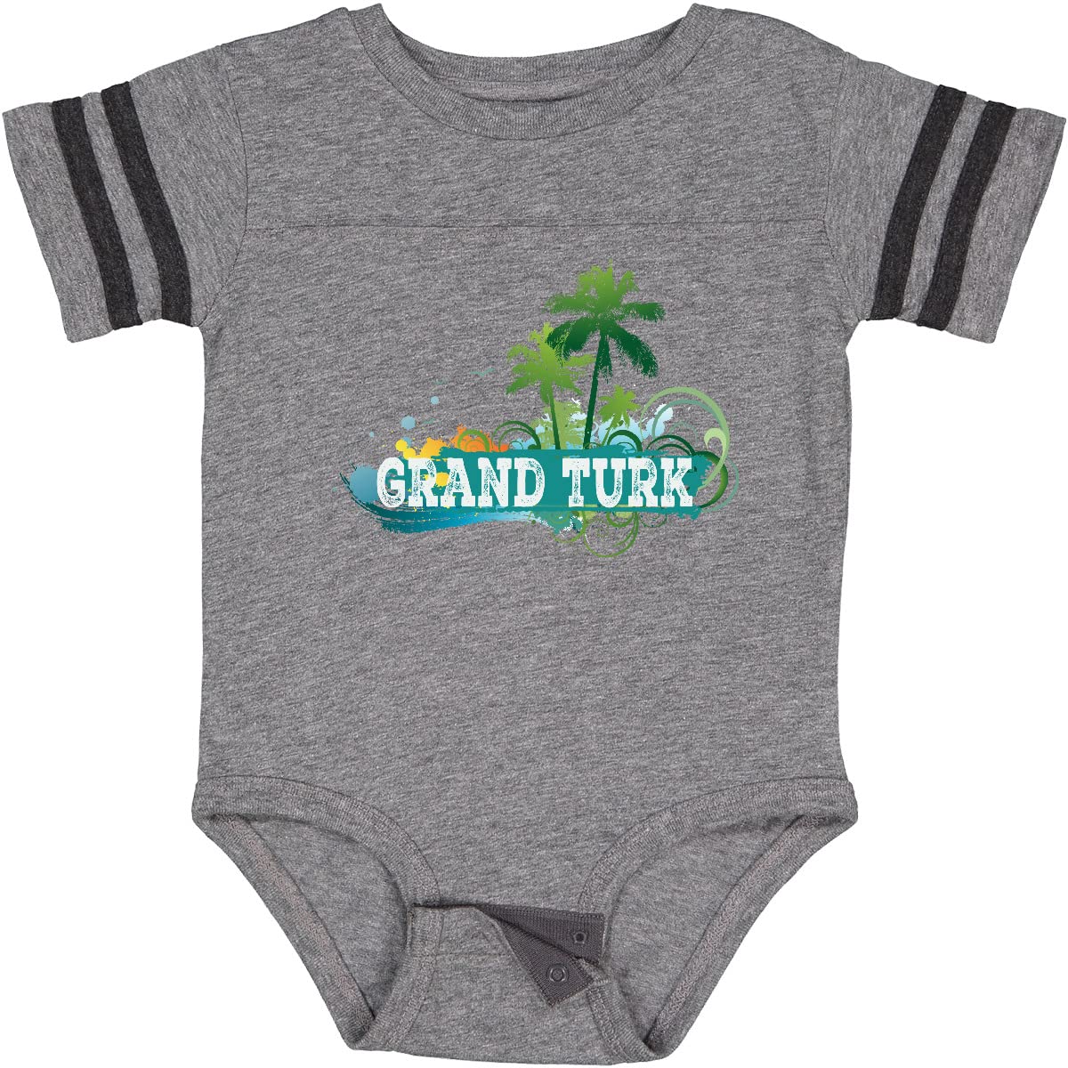 Inktastic Grand Turk Island Baby Bodysuit - Soft Cotton Cute Onesie for Newborns & Infants - Perfect for Beach Vacations, Family Photos & Everyday Wear