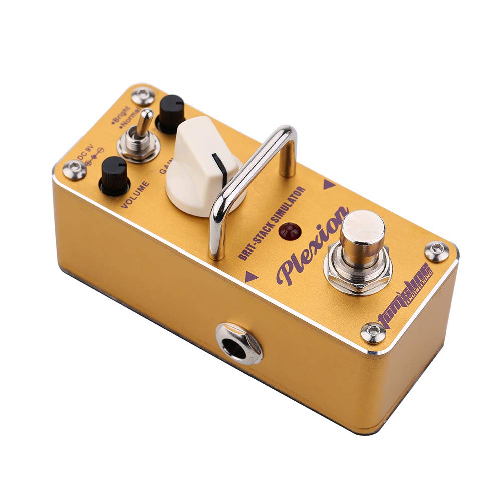 Btuty Plexion Brit-stack Simulator Electric Guitar Effect Pedal - Mini Single Effect with True Bypass for Professional Musicians & Home Recording Studios | Perfect for Rock, Blues & Metal Performances