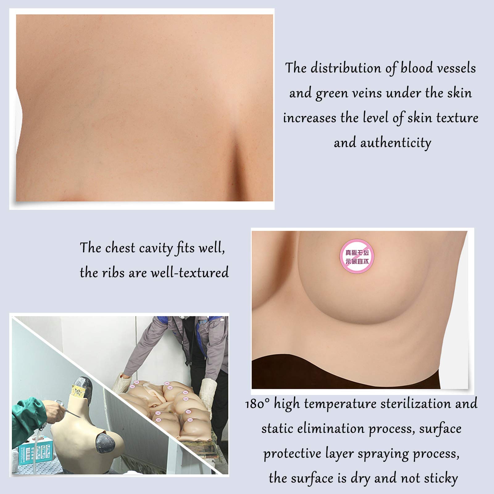 Realistic Silicone Breast Forms for Crossdressers & Trans Women - 7th Gen Lifelike Fake Breasts XL-E Cup (2-Pack, Asian Skin Tone, Silicone Filled) - Perfect for Drag Performances, Cosplay & Gender Affirmation
