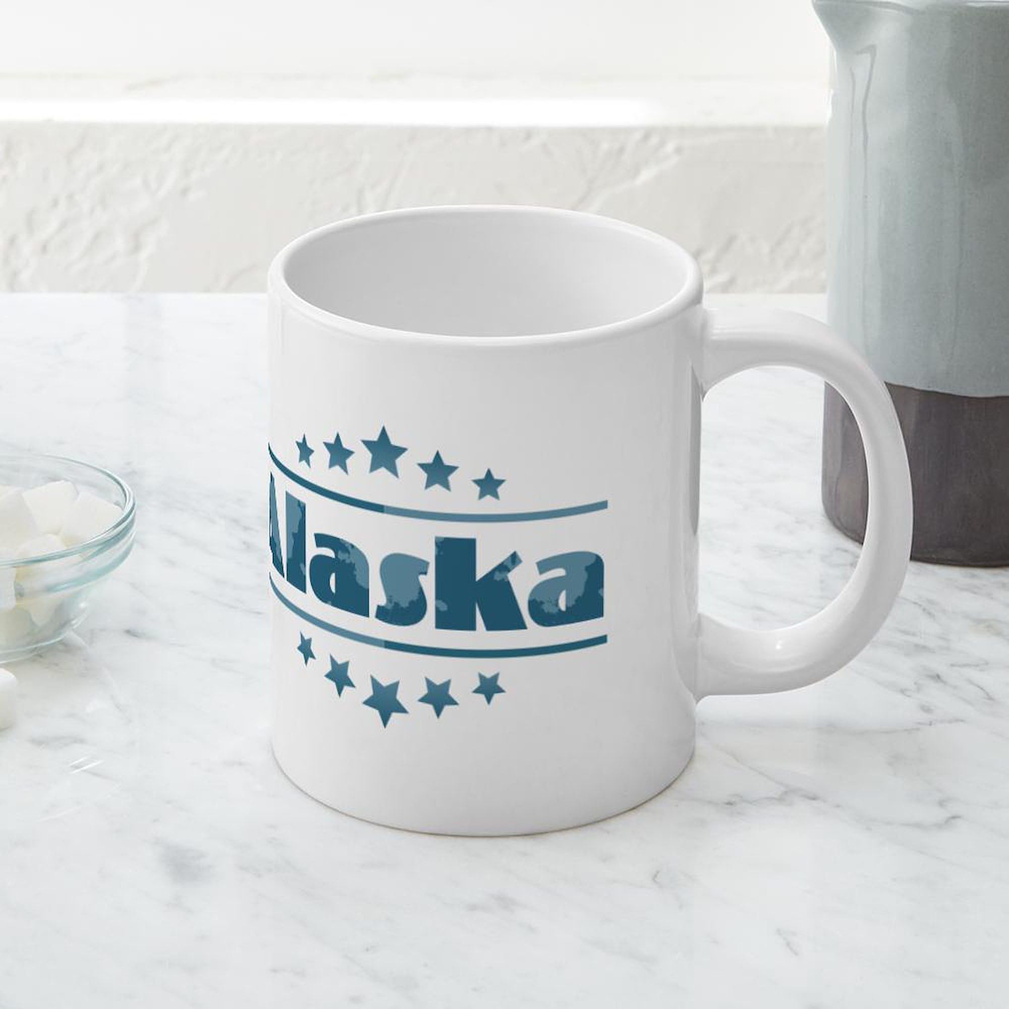 Alaska Themed 20 oz Ceramic Coffee Mug - Large Insulated Travel Mug for Hot & Cold Drinks - Perfect for Home, Office, Camping & Road Trips