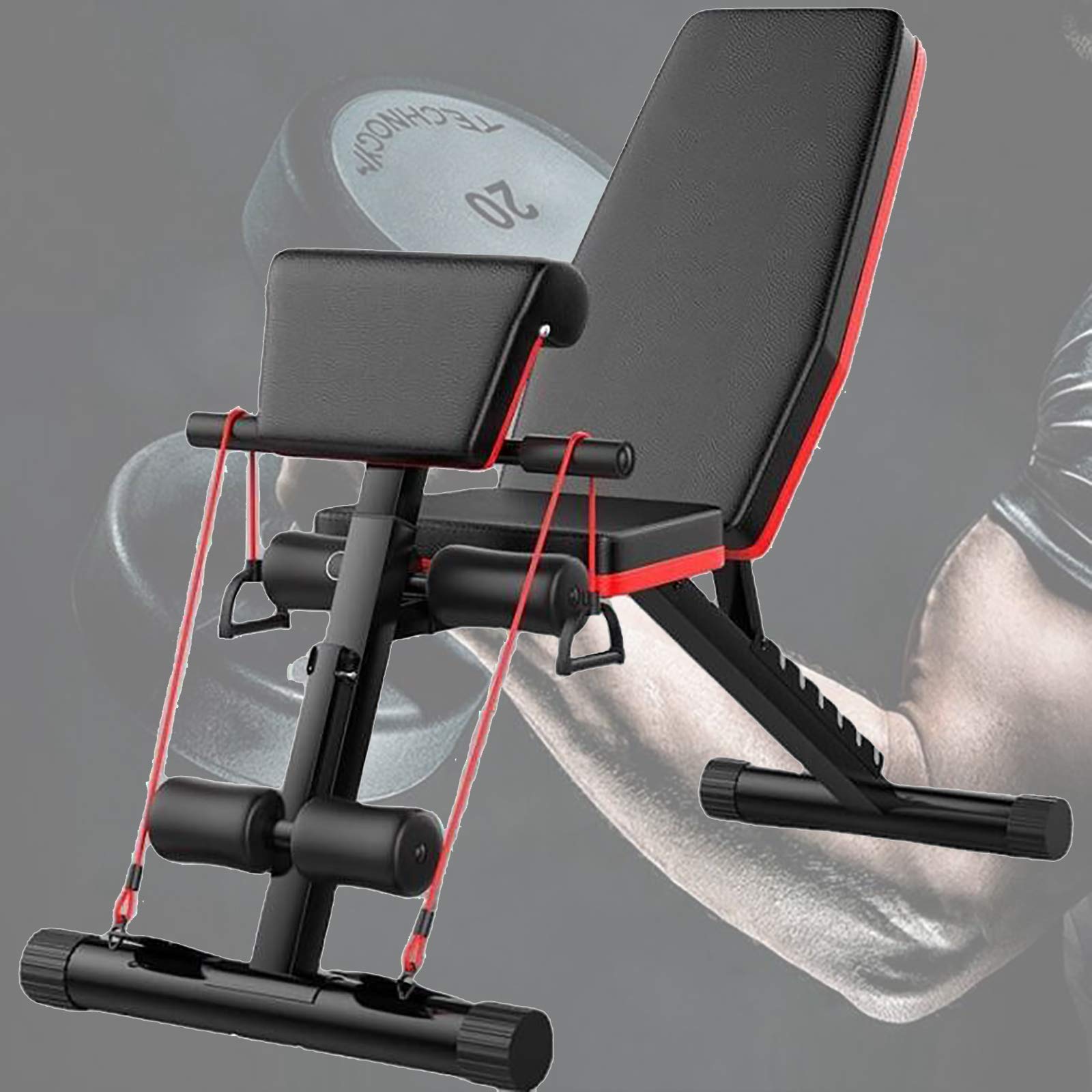Adjustable Incline Decline Dumbbell Bench for Home Gym - Foldable Weight Bench for Strength Training & Full Body Workout - Perfect for Small Spaces & Home Fitness Routines