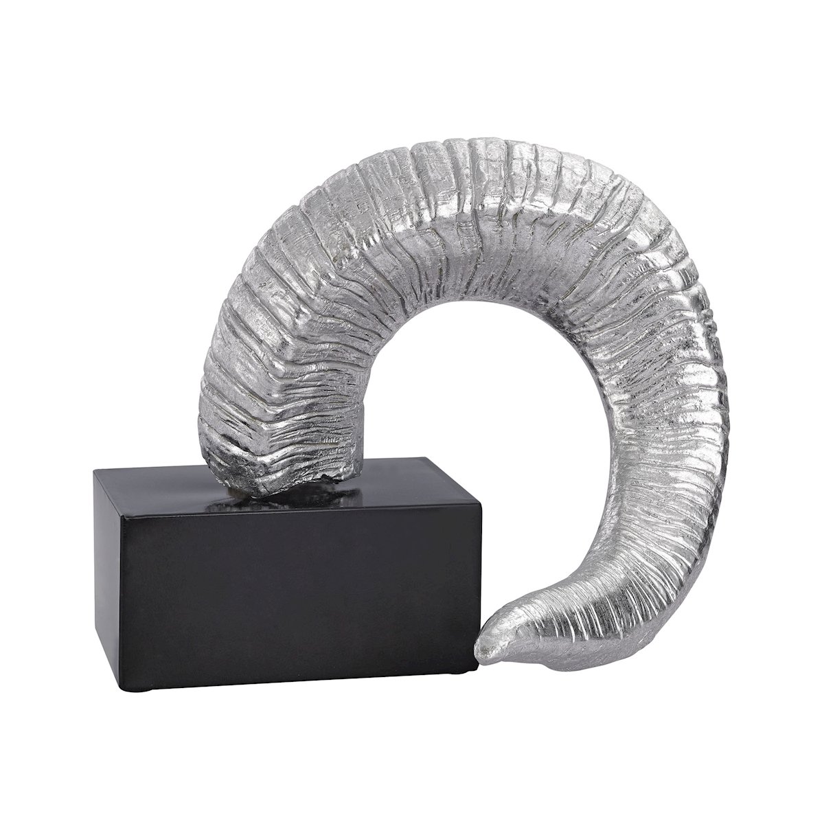 ELK Mounted Horn Decorative Wall Accessory - Silver Leaf Finish - Rustic Home Decor for Cabin, Lodge & Western Style Interiors