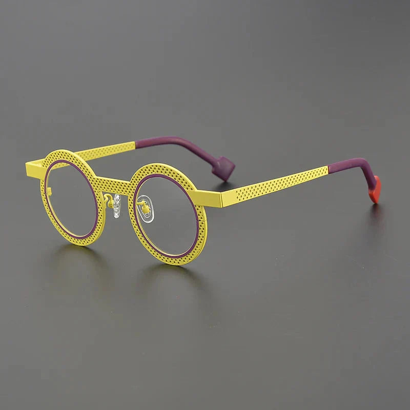 Ultralight Round Titanium Glasses Frame - Lightweight & Durable Eyewear for Men & Women - Perfect for Reading, Driving & Everyday Use