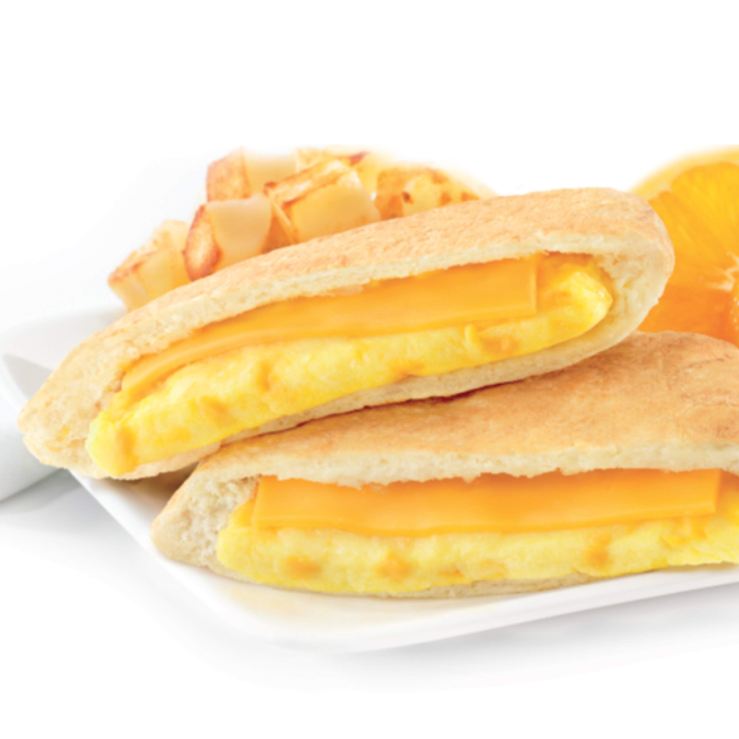 Sandwich Bros. Frozen Egg & Cheese Flatbread Pocket Sandwiches - 6 Pack (13.5 oz) | Quick Breakfast, Lunch or Snack | Perfect for Busy Mornings & On-the-Go Meals