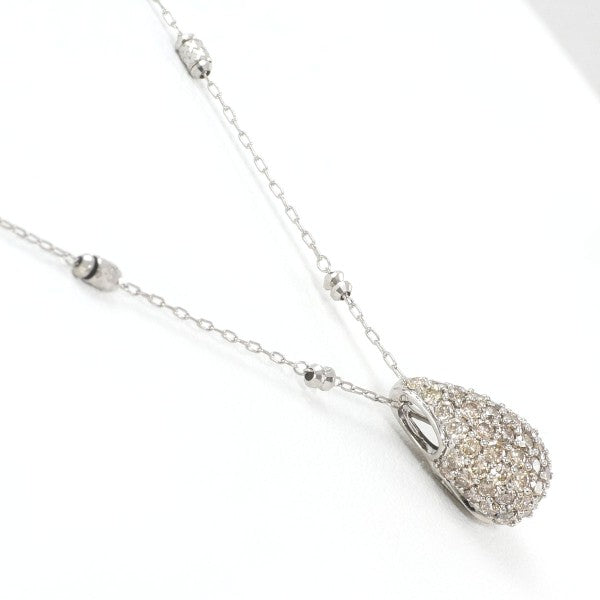18K White Gold Brown Diamond Necklace for Women - Elegant Jewelry Gift for Anniversary, Birthday & Special Occasions