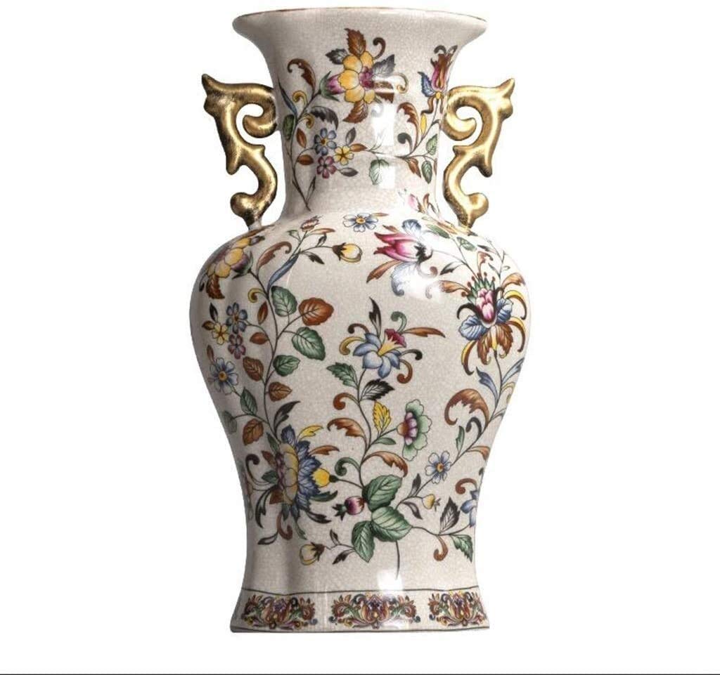 Golden Ceramic Vase Ceiling Decoration - 36X20cm Elegant Home & Living Room Decor for Flowers & Crafts | Perfect for Model Rooms, Wedding Decor, and Luxury Interior Design by WHLONG