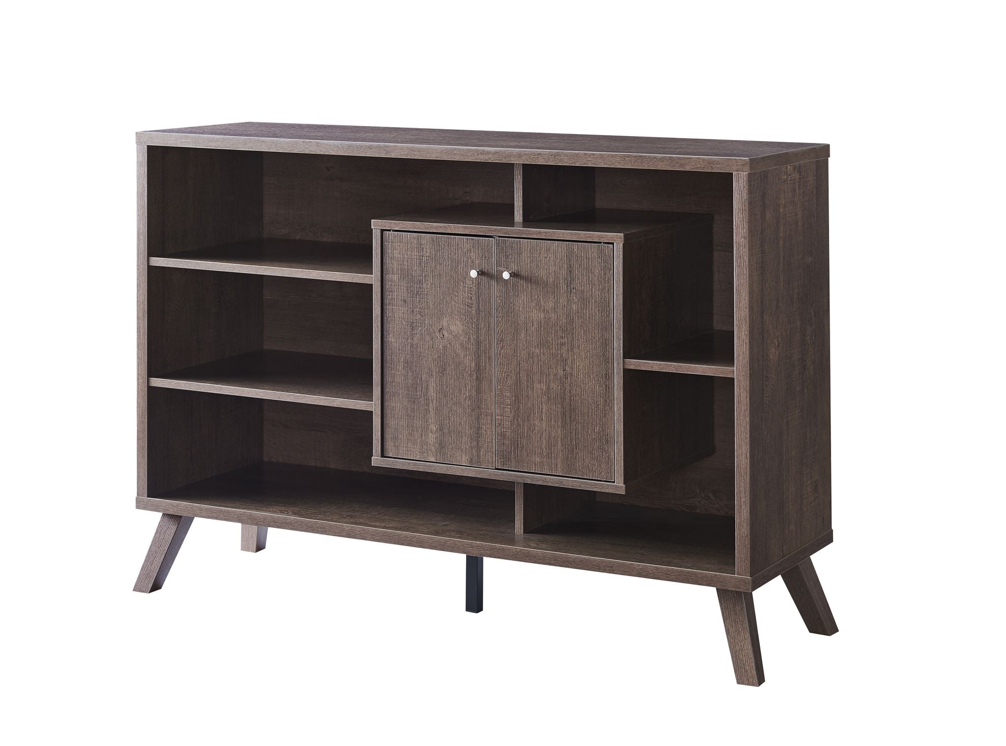 Premium Walnut Oak Buffet Server - Elegant Dining Room Furniture for Entertaining & Serving Guests