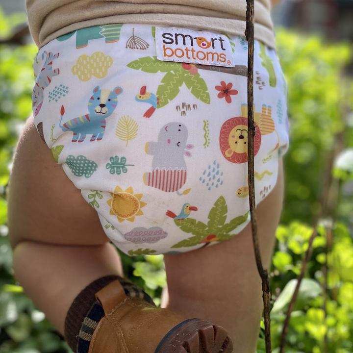Smart Bottoms Dream Diaper 2.0 - Organic Cotton Cloth Diaper for Babies | Eco-Friendly, Reusable & Absorbent | Perfect for Daycare, Travel & Overnight Use