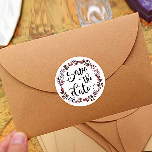 120PCS Premium Save The Date Wedding Stickers - Elegant Wedding Favor Labels, Envelope Seals for Bridal Showers & Invitations | Perfect for DIY Wedding Decor, Stationery & Party Favors