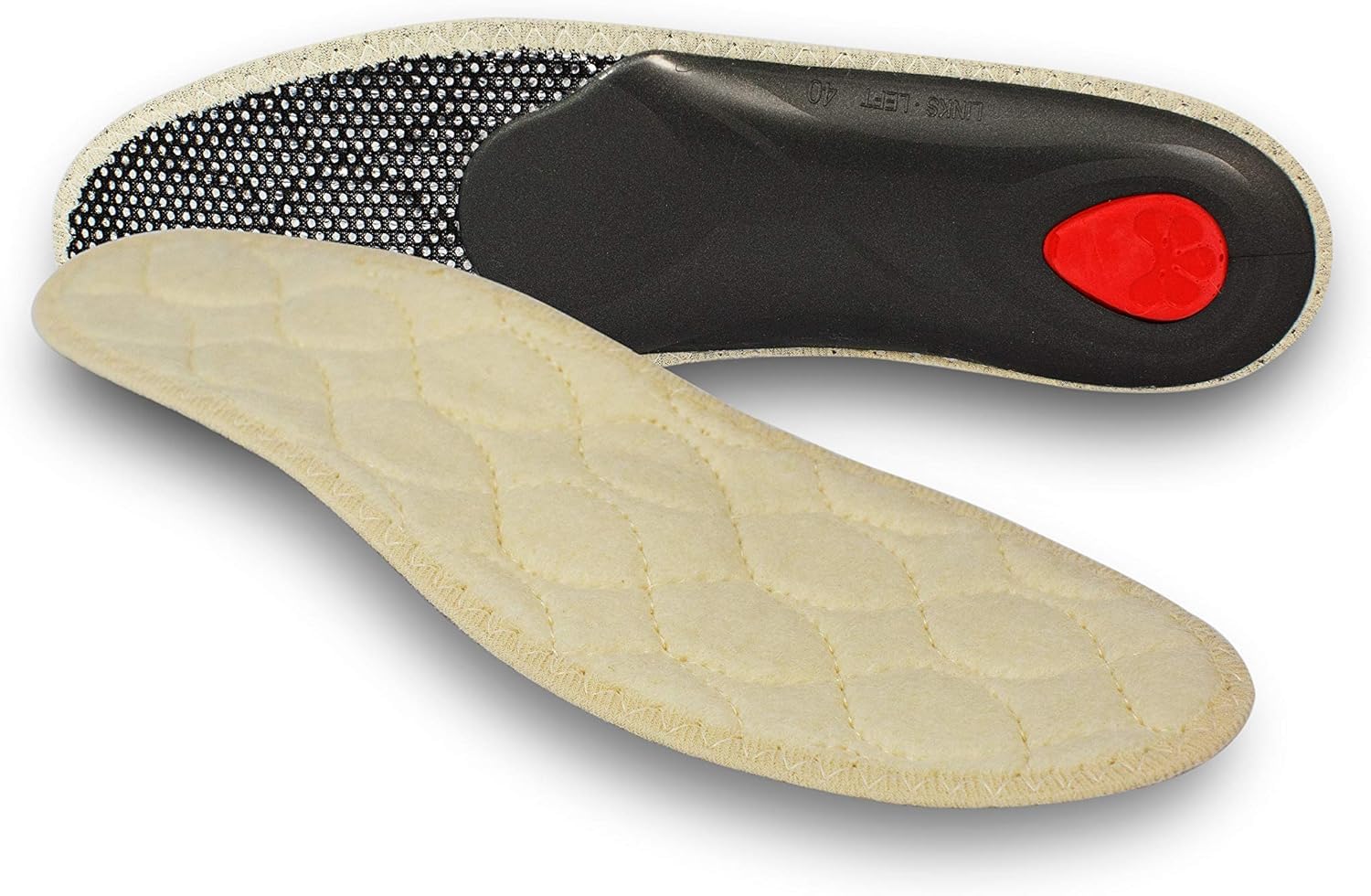 Pedag Viva Winter Insulating Insoles for Men - German-Made Thermal Arch Support Insoles with Heel Cushion & Metatarsal Support | US Size 11/EU 44 | Keep Feet Warm & Comfortable in Boots, Snow Shoes & Winter Activities